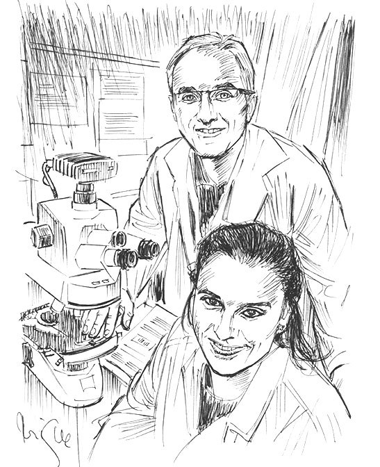 Eduard i Noemí, científics investigadors a Sant Pau